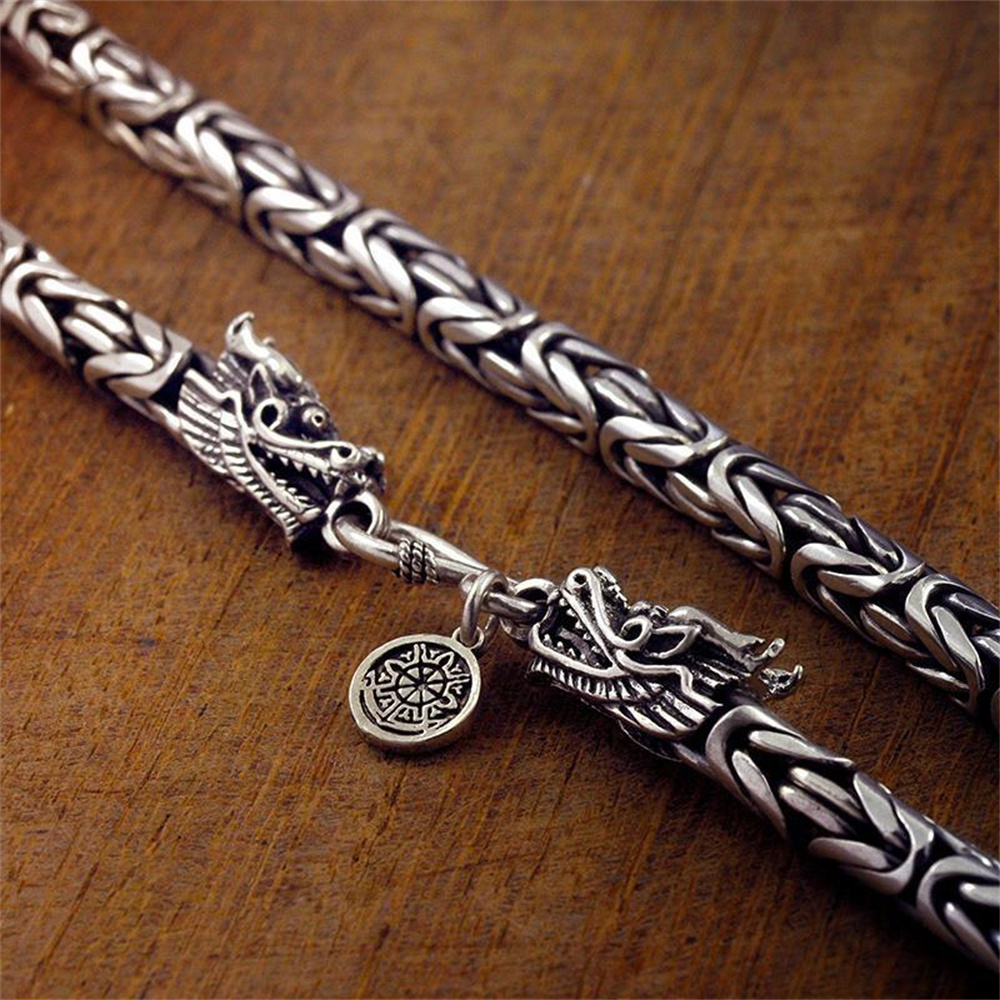 925 Sterling Silver Chain Necklace Men - OUYADI Erkek 925 Ayar Gümüş Vintage