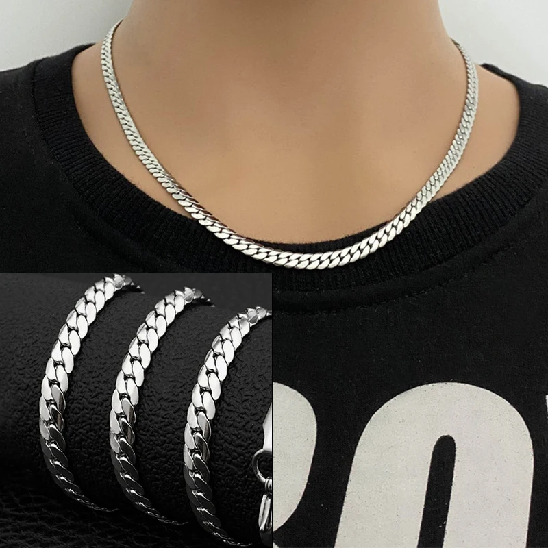 Cuban Link Chain 12Mm - 1 adet 6 mm erkekler 925