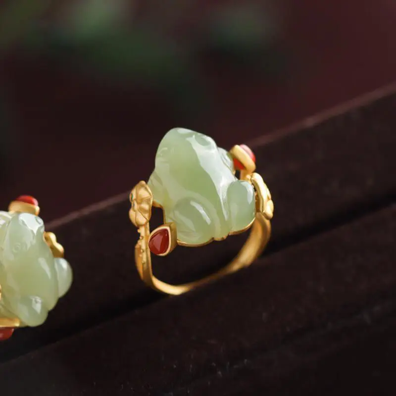 Yeşil yeşim kurbağa yüzük Char - Rings incelemesi ve fiyatı