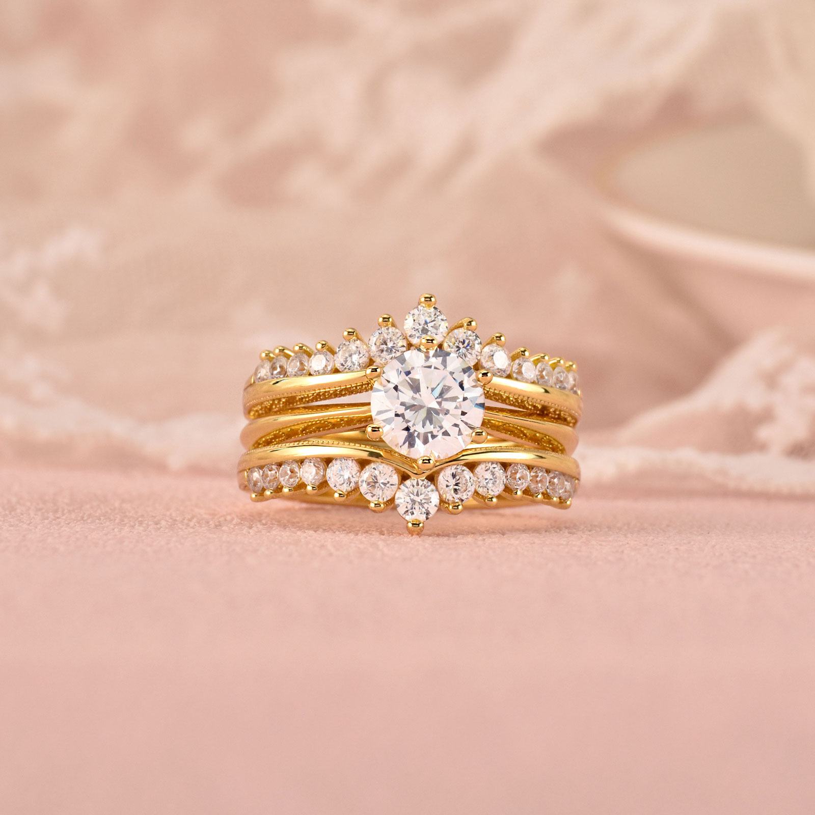 Newshe 14k Sarı Altın Kaplama  - Moissanite Engagement Ring 1 Carat incelemesi ve fiyatı