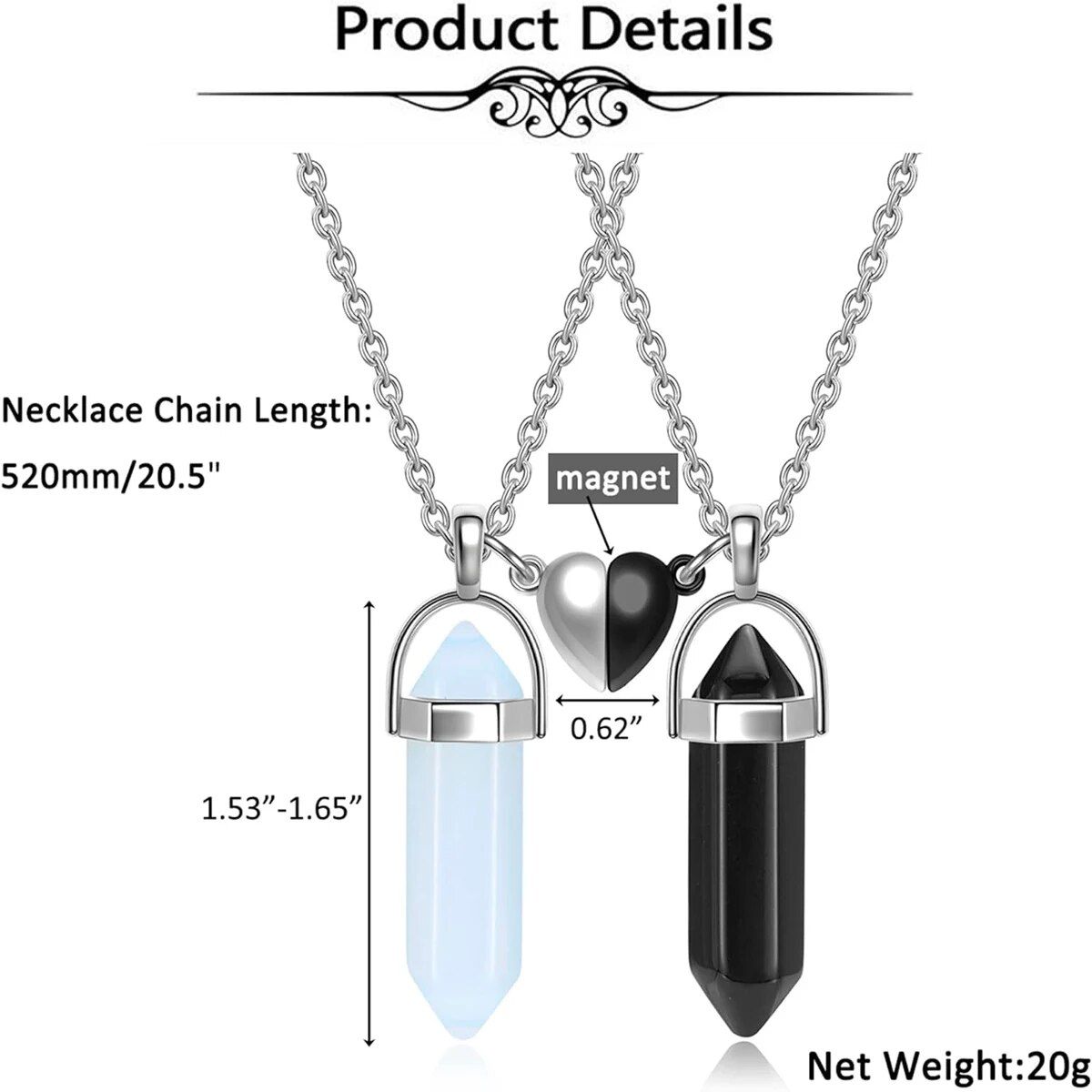 Kadınlar ve Erkekler için Kalp - Magnetic Couple Matching Necklaces incelemesi ve fiyatı