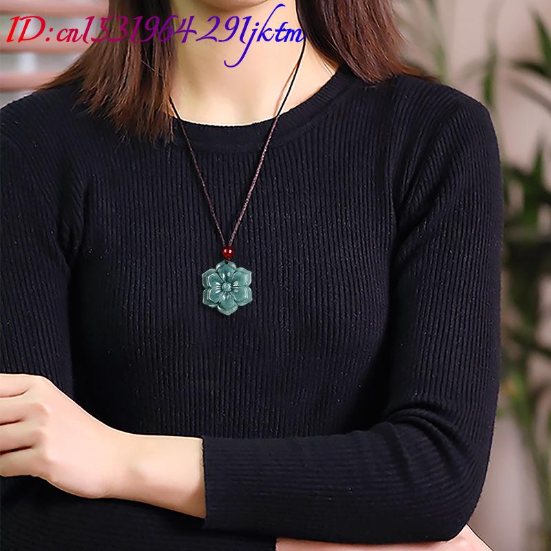 Burma Yeşim Taşı Çiçek Kolye U - Necklaces incelemesi ve fiyatı