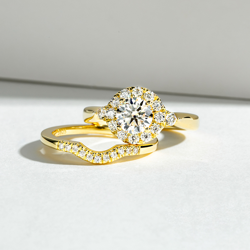 Kadınlar İçin Nişan Yüzüğü Set - Moissanite Engagement Ring 1 Carat incelemesi ve fiyatı