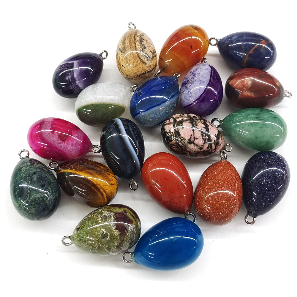 30x19 mm Mini Yumurta Şeklinde - Crystal Pendant Necklace Natural Stone incelemesi ve fiyatı