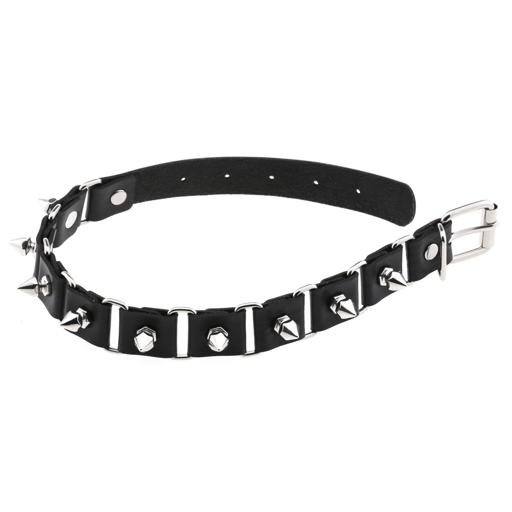 Siyah deri kalp gerdanlık yaka - Goth Punk Spike Choker incelemesi ve fiyatı