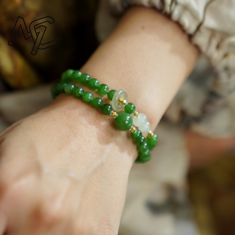 Doğal Yeşim Yeşili Çift Dairel - Bracelets incelemesi ve fiyatı