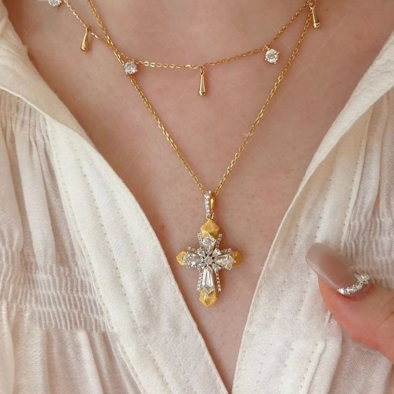 Vintage Vatikan Haç Kolye Koly - Cross Pendant Necklace Gold incelemesi ve fiyatı