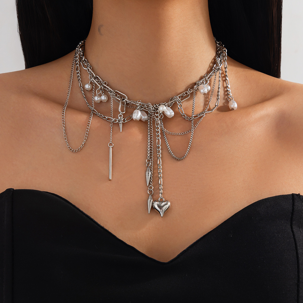 Vintage Düzensiz Taklit İnci K - Pearl Choker Necklace Vintage incelemesi ve fiyatı