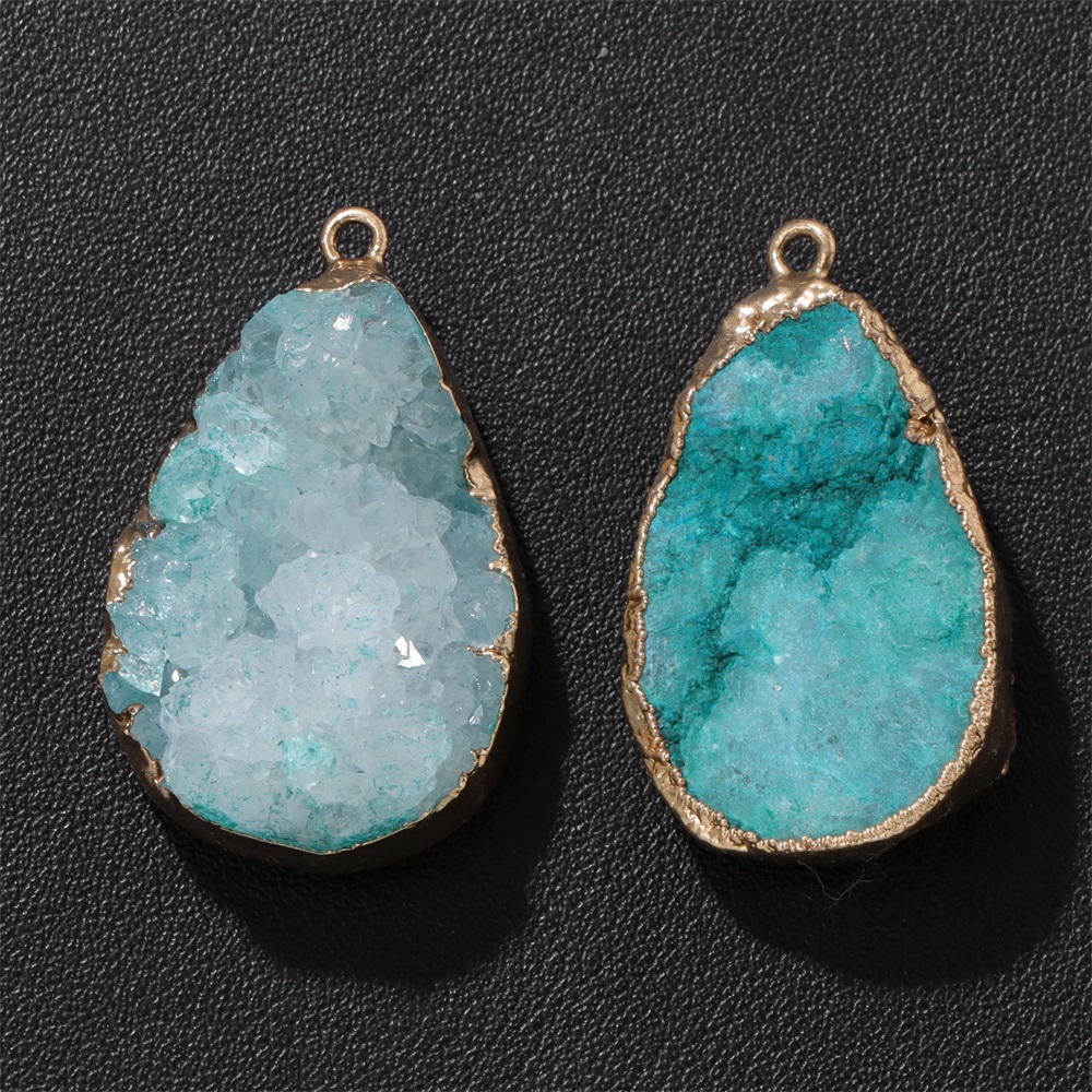 1 adet doğal akik geode kolye  - Crystal Pendant Necklace Natural Stone incelemesi ve fiyatı