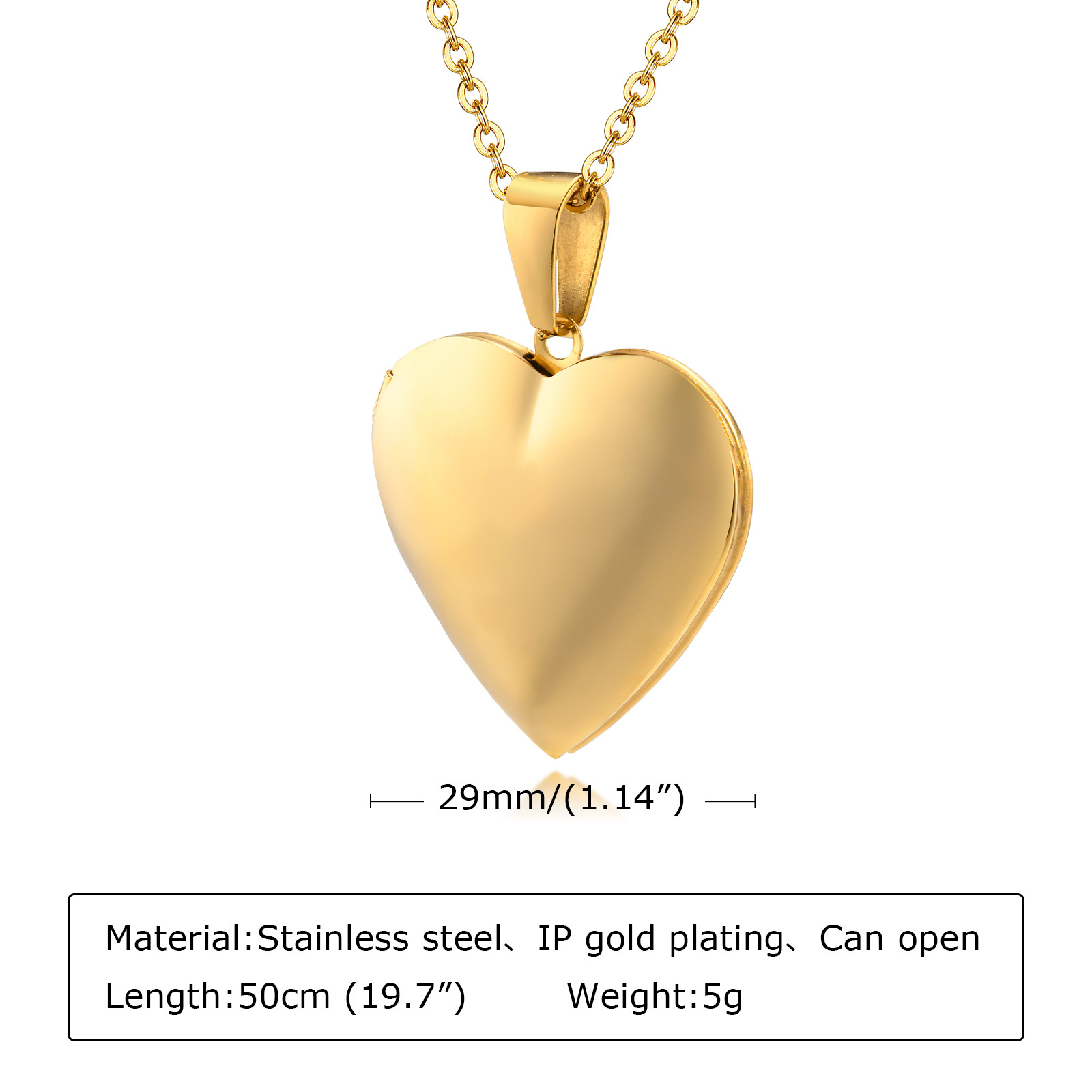 Paslanmaz Çelik Takı Kalp Mada - Heart Locket Necklace Photo incelemesi ve fiyatı