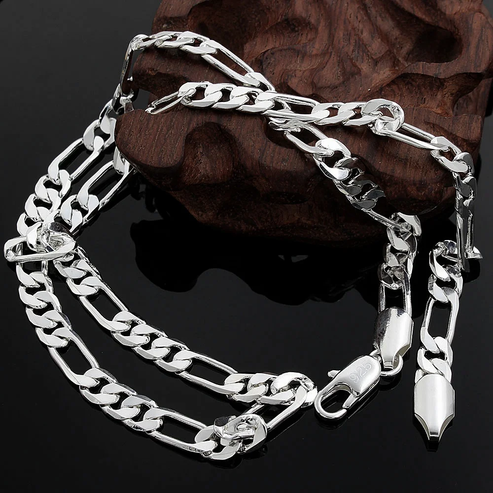 925 ayar gümüş 18K altın kolye - 925 Sterling Silver Chain Necklace Men incelemesi ve fiyatı