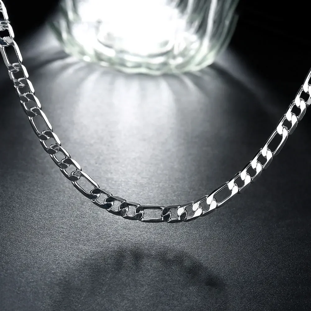 925 ayar gümüş 18K altın kolye - 925 Sterling Silver Chain Necklace Men incelemesi ve fiyatı