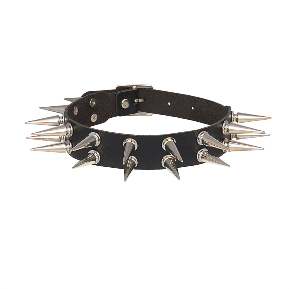 Uzun Çivili Gerdanlık Kadın Er - Goth Punk Spike Choker incelemesi ve fiyatı