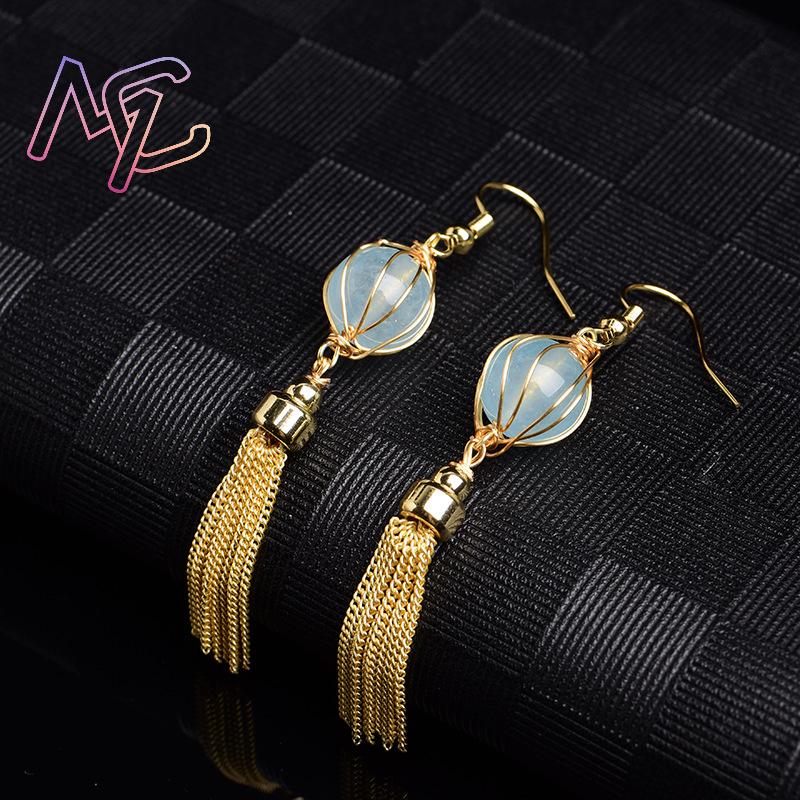 Mavi Doğal Yeşim Boncuk Küpe M - Earrings incelemesi ve fiyatı