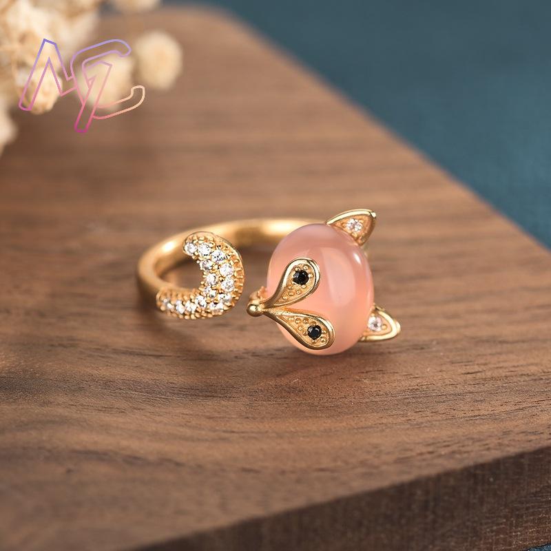 Pembe Doğal Yeşim Tilki Yüzükl - Rings incelemesi ve fiyatı