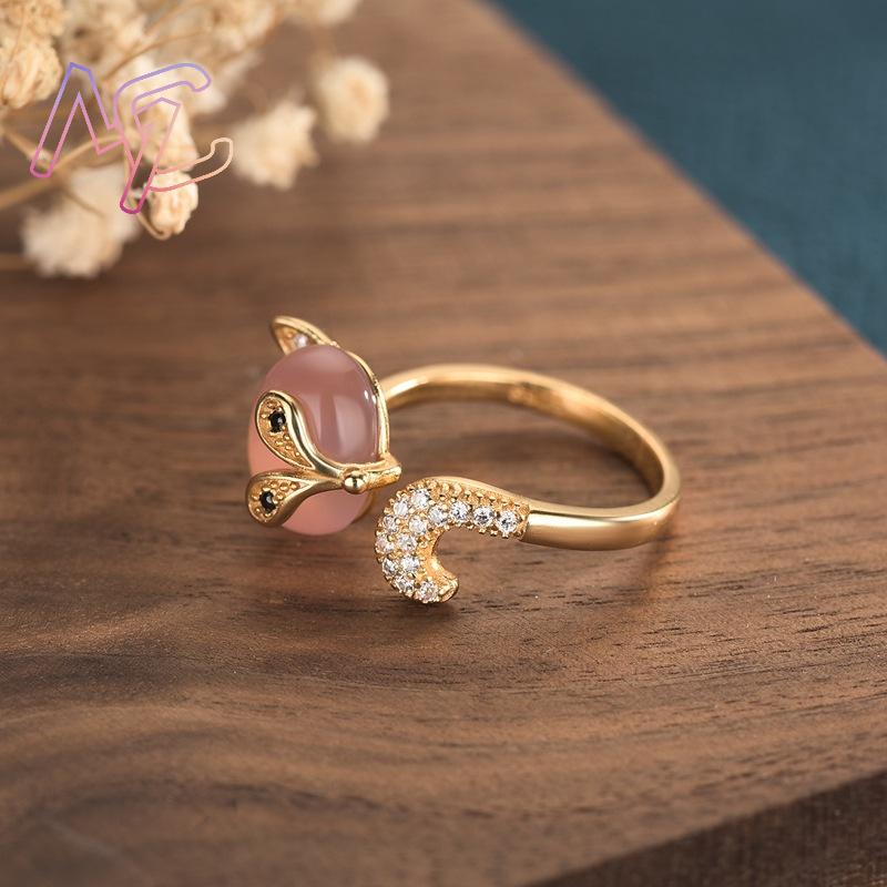 Pembe Doğal Yeşim Tilki Yüzükl - Rings incelemesi ve fiyatı