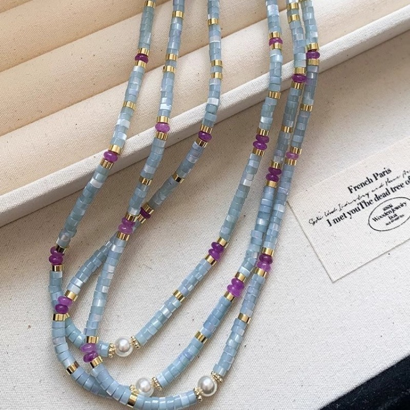 Minar Sıradışı Mavi Doğal Taş  - Pearl Choker Necklace Vintage incelemesi ve fiyatı