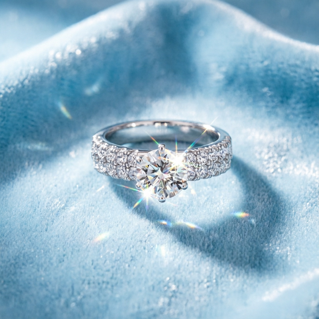 Çok satan moda 100% s925 gümüş - Moissanite Engagement Ring 1 Carat incelemesi ve fiyatı