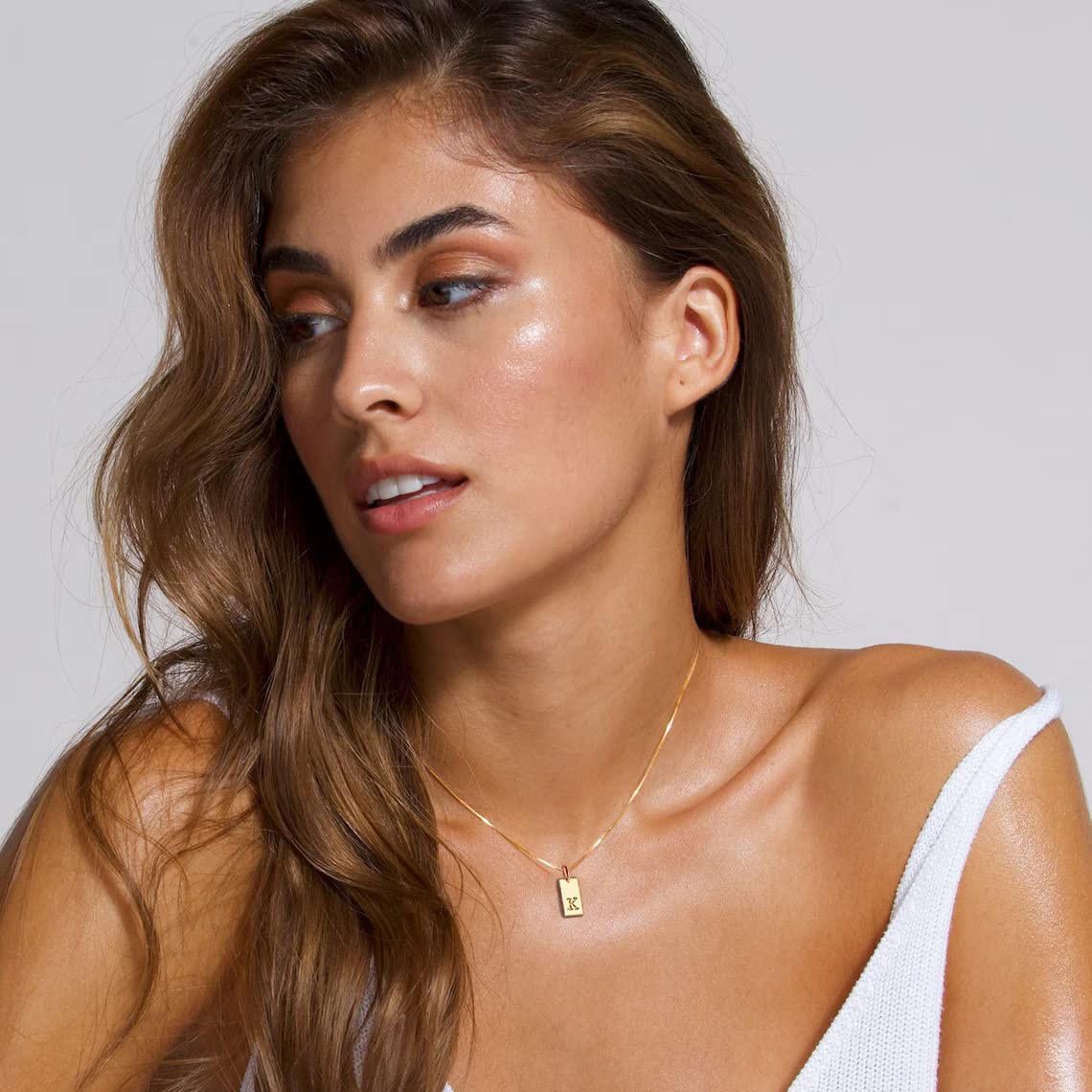 Minik Kare 26 İlk Harfler Etik - Initial Letter Necklace 18K Gold incelemesi ve fiyatı