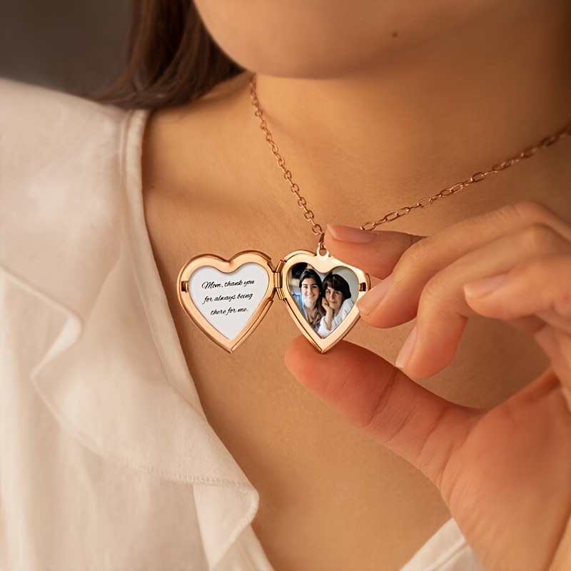 Kişiye Özel 1/2 Fotoğraf Kolye - Heart Locket Necklace Photo incelemesi ve fiyatı